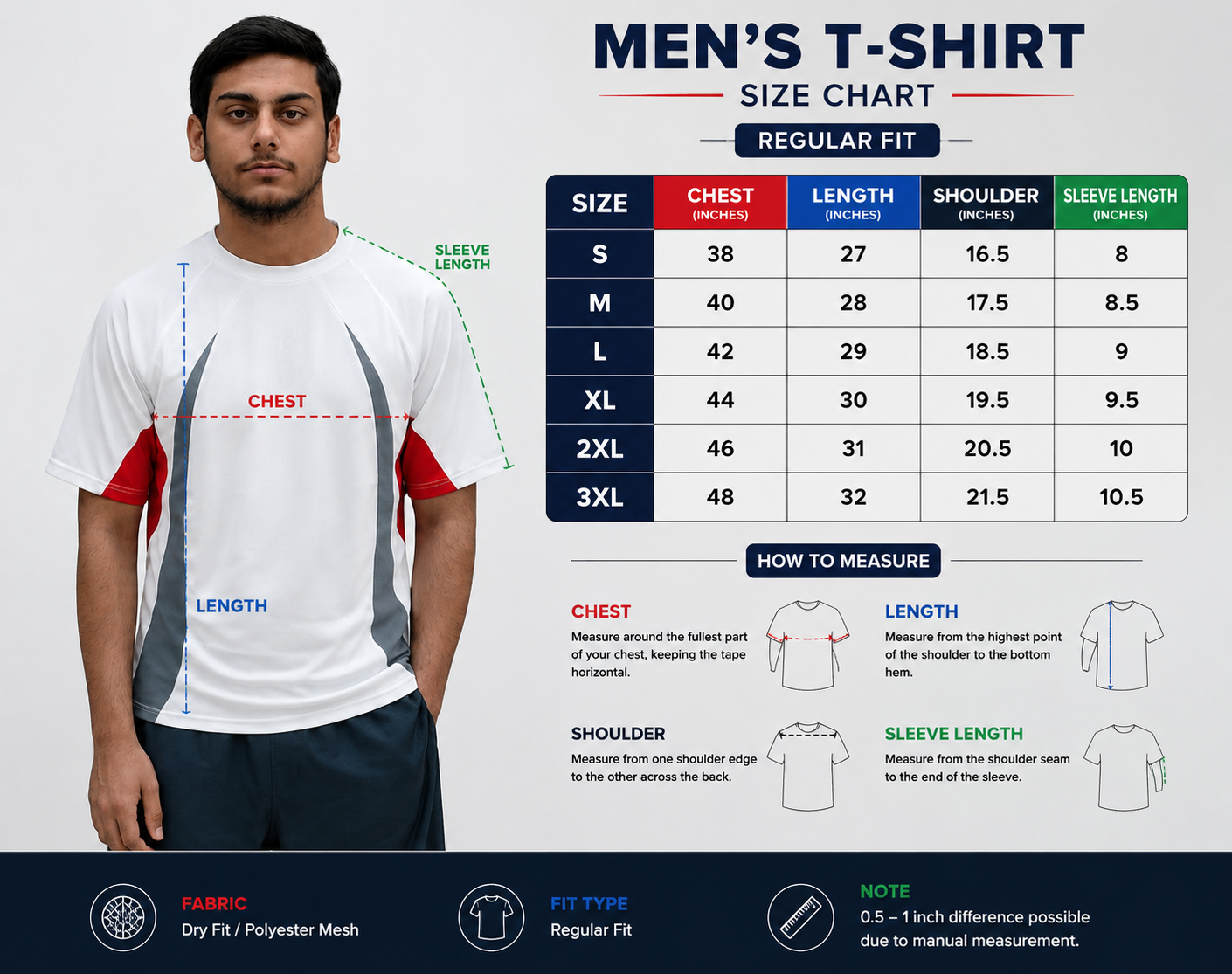 Men’s Dry Fit Sports T-Shirts | Premium Quality